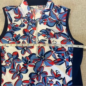 Tail Women's Floral Sleeveless Dress - Red and Blue